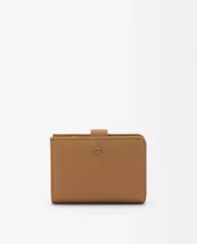 Небольшой однотонный женский кошелек на молнии Parfois, коричневый