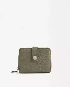 Небольшой однотонный женский кошелек на молнии Parfois, цвет Kaki