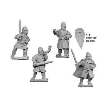 Небронированное норманнское пехотное командование, Historical Miniatures - Dark Ages - Normans (28mm) (Crusader Miniatures)
