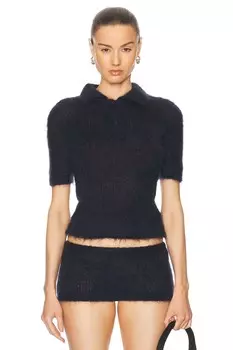 Нечеткий свитер с короткими рукавами Marni, цвет Midnight