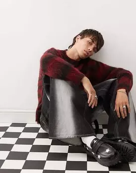 Недорогие джинсы Monday Rad выцветшего черного цвета с экстремальным дизайном и очень широким кроем