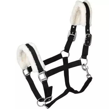 Недоуздок Basicline с плюшевой подкладкой Rl24, черный