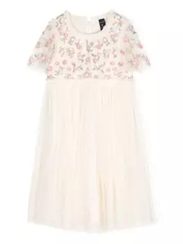 NEEDLE & THREAD KIDS платье Shimmer Ditsy из тюля, нейтральный цвет