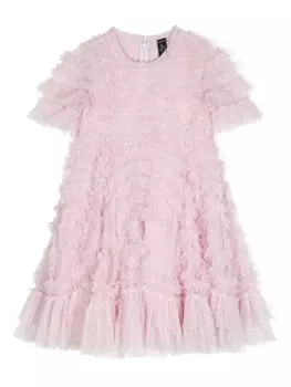NEEDLE & THREAD KIDS платье Verity с оборками, фиолетовый