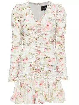 Needle & Thread креповое платье enchanted garden ellen, белый