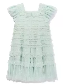 Needle & Thread платье Lisette с оборками, зеленый