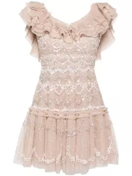 Needle & Thread платье мини Everthine, нейтральный цвет