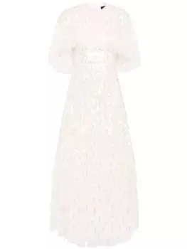 Needle & Thread платье-накидка, украшенное пайетками, нейтральный цвет