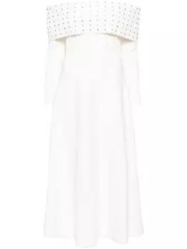 Needle & Thread вечернее платье с кристаллами, белый