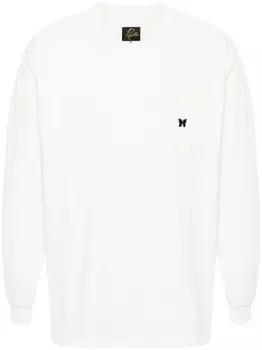 Needles джерси-толстовка с логотипом-аппликацией, белый