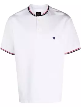 Needles рубашка поло с нашивкой-логотипом, белый