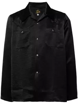 Needles рубашка с вышивкой, черный