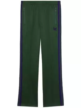 Needles спортивные брюки с вышитым логотипом, зеленый