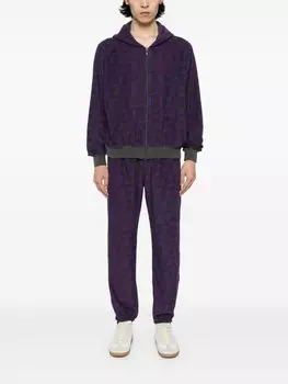 Needles спортивные штаны с геометрическим принтом, фиолетовый