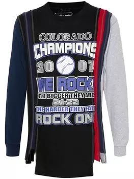 Needles толстовка в технике пэчворк, черный