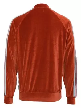 Needles велюровая спортивная куртка с вышитым логотипом, красный