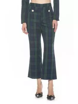 Нефритовые брюки ALEXIA ADMOR, цвет green plaid