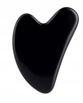 Нефритовый массажер для лица, черный, пластина Гуа Ша Deni Carte