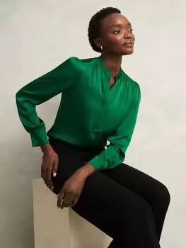 Нефритовый топ с длинным рукавом Hobbs, цвет Verdant Green