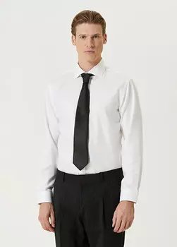 Негладкая рубашка с узором «елочка» Network, белый