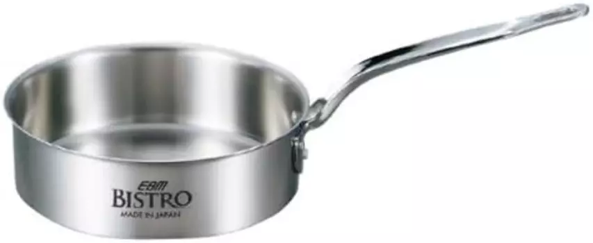 Неглубокая кастрюля Bistro с трехслойной облицовкой, предназначенная для одной руки, 7,1 дюйма (18 см), без крышки EBM