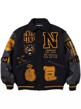 Neighborhood бомбер в технике пэчворк, черный