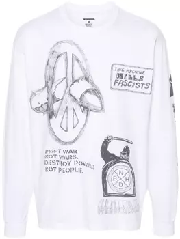 Neighborhood футболка с длинными рукавами, белый