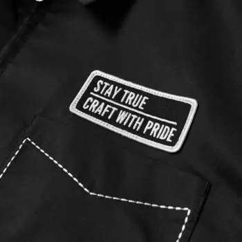 Neighborhood Рабочая куртка Ballantines на молнии, черный