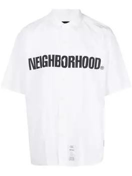 Neighborhood рубашка с короткими рукавами и логотипом, белый