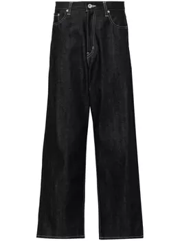 Neighborhood широкие джинсы с заниженной талией, синий