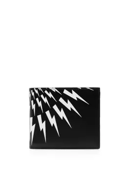 Neil Barrett бумажник с принтом Thunderbolt, черный