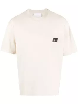 Neil Barrett футболка с нашивкой, серый