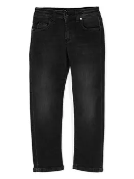 Neil Barrett Kids прямые джинсы средней посадки, черный