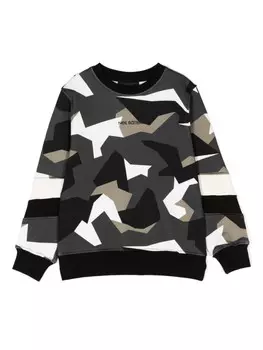 Neil Barrett Kids толстовка с графичным принтом, зеленый