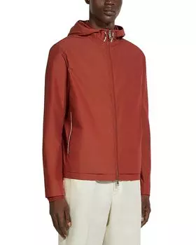 Нейлоновая и хлопковая блузон-куртка ZEGNA, красный
