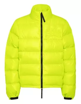 Нейлоновая куртка Oversize с черепом Philipp Plein, цвет Yellow Fluo