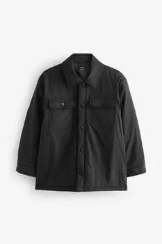 Нейлоновая куртка-рубашка (3–16 лет) Next, черный