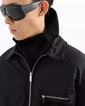 Нейлоновая мужская рубашка Armani Exchange, черный
