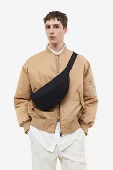 Нейлоновая поясная сумка H&M, черный