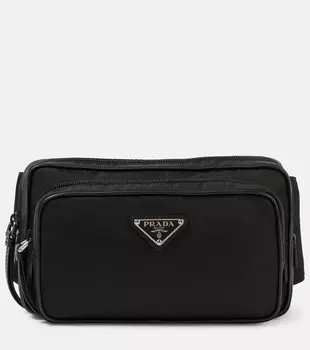 Нейлоновая поясная сумка Prada, черный