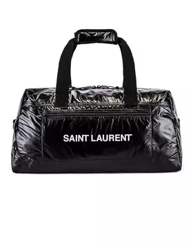 Нейлоновая спортивная сумка Ripstop Saint Laurent, цвет Black & Platinum