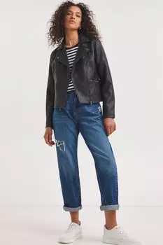 Нейлоновая стеганая мотоциклетная куртка Jd Williams, черный