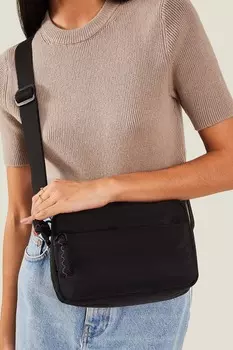 Нейлоновая сумка через плечо Accessorize, черный