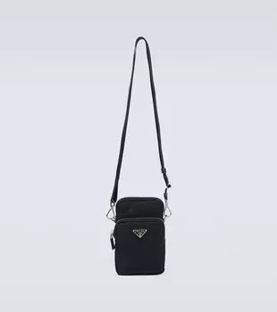 Нейлоновая сумка через плечо Prada, черный