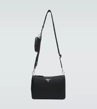 Нейлоновая сумка через плечо Prada, черный