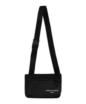 Нейлоновая сумка через плечо с логотипом Comme Des Garons, черный