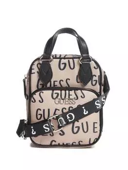Нейлоновая сумка через плечо с логотипом Guess Factory, цвет Tan