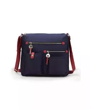 Нейлоновая сумка через плечо Serena в стиле колор-блок от Mia K Mkf Collection, синий