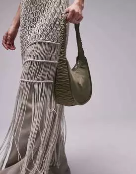 Нейлоновая сумка через плечо Topshopn Nancy цвета хаки