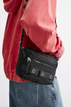 Нейлоновая сумка через плечо ZARA, черный